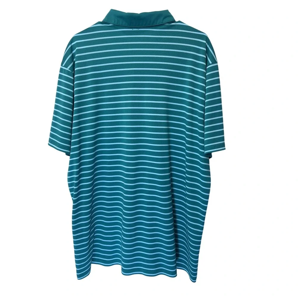 Nike Golf Standard Fit Dri Fit XXL Green Stripe Polo Sea Island Golf Club Resort